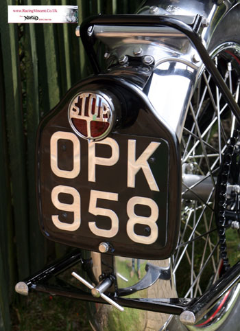 Rear number plate